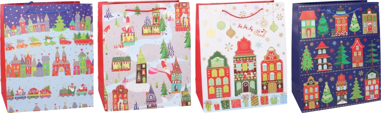 Weihnachtliche Geschenktasche L 31 × 42 × 12 cm - 1 Stück