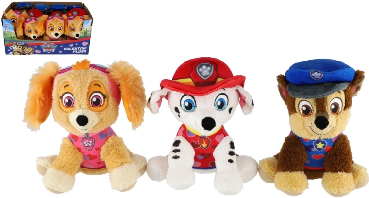 Plüschhund Paw Patrol mit Herzmotiv - 1 Stück