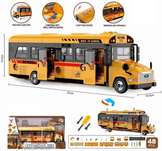 Montageauto Schulbus (48 Teile)