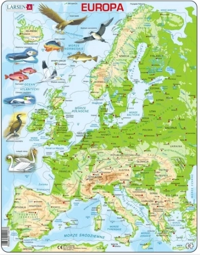 Larsen Puzzle physische Karte Europas