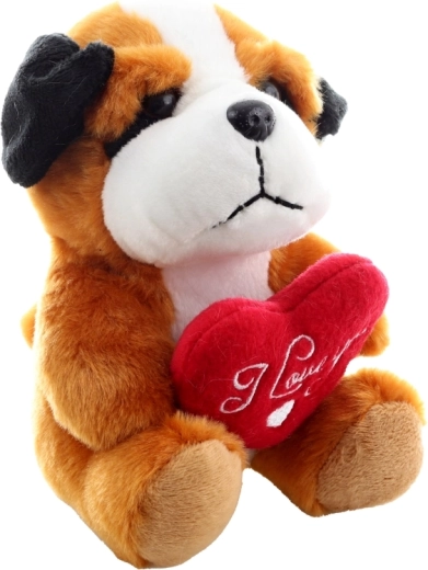 Gesticktes Herzchen mit Liebesbotschaft