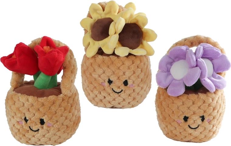 Drei fröhliche Blumenvarianten