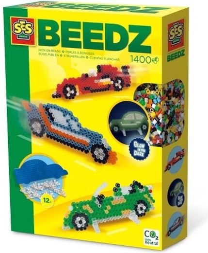 Ses Creative Beedz Bügelperlen Autos 1400 Stk. leuchten im Dunkeln