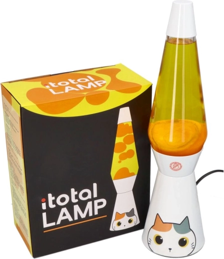 Dekorative Lavalampe weiße Katze