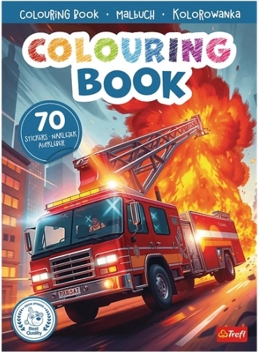 Rettungsfahrzeuge – Malbuch mit Aufklebern – 1 Stück