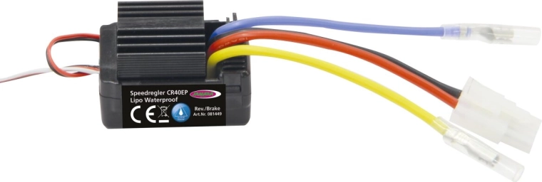 JAMARA wasserdichter Gleichstromregler CR40EP für RC-Autos im Maßstab 1:10