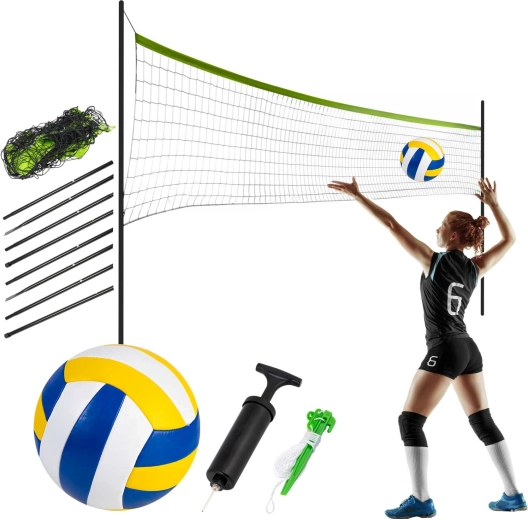 Netz mit Ständer für Volleyball und Badminton Neo-Sport 570 cm