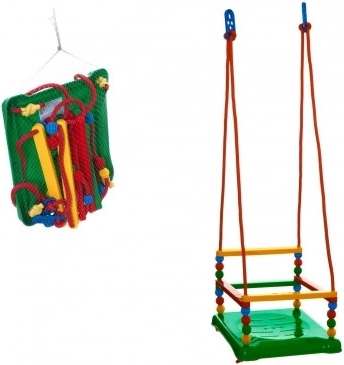 Kunststoffschaukel mit Schutzbügel 35 × 34 cm, Tragfähigkeit 40 kg – Grün