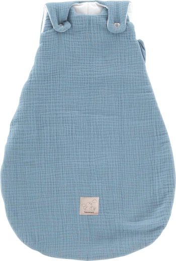 Träumeland äußerer Schlafsack Liebmich aus Musselin hellblau 62/68