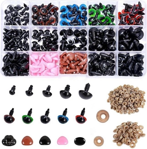 Sichere Augen und Nasen für Plüschtiere – Set 560 Stk.