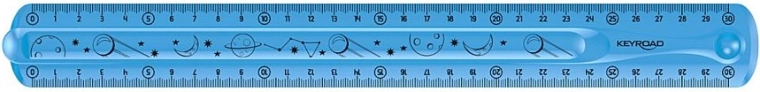 Lineal KEYROAD Flexi 30 cm blau