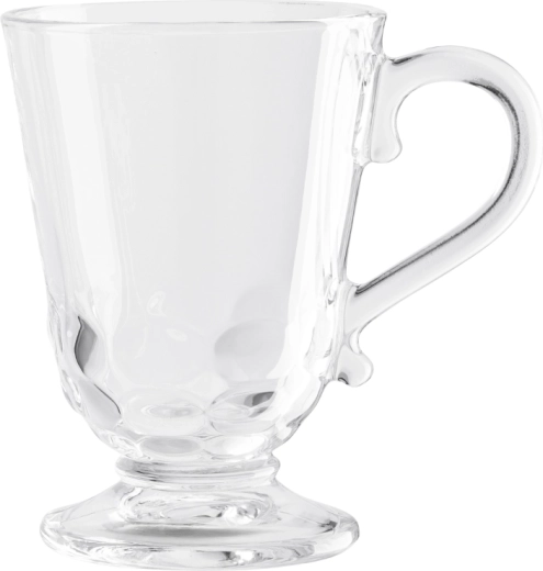 Altom Design Siena Glasbecher mit Fuß 320 ml, Dekor Koralle