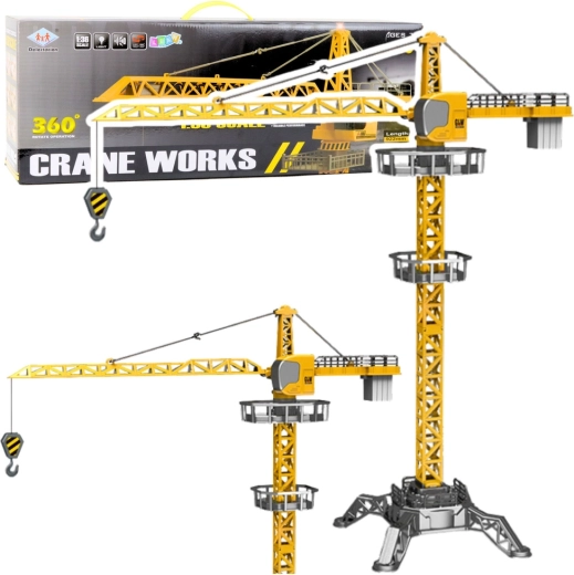 RC-Baukran 1:36 mit LED, 360° drehbar, Höhe 120 cm