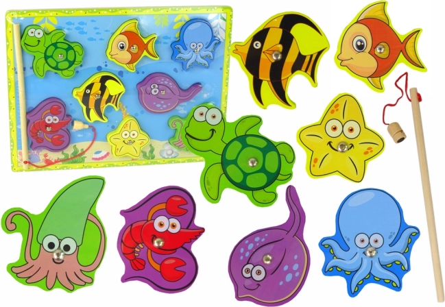 Holzset zum Fangen von Meerestieren