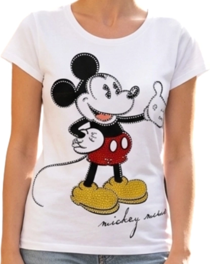 Weißes Baumwoll-T-Shirt Mickey