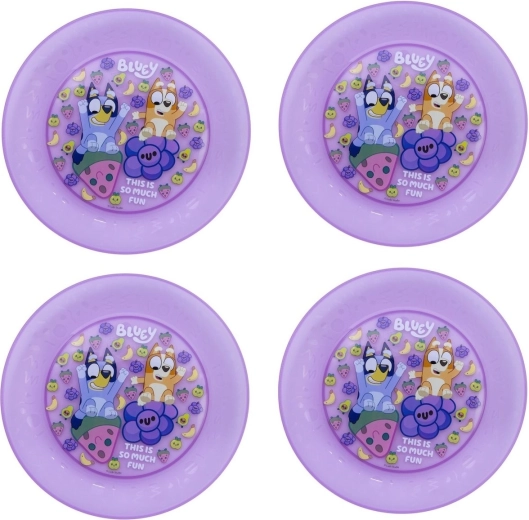 Set Kinder-Teller Bluey lila (4 Stk.)