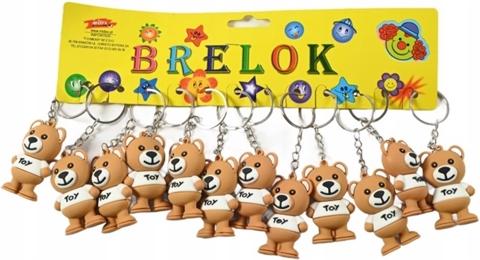 Teddybär-Schlüsselanhänger – Packung mit 12 Stück