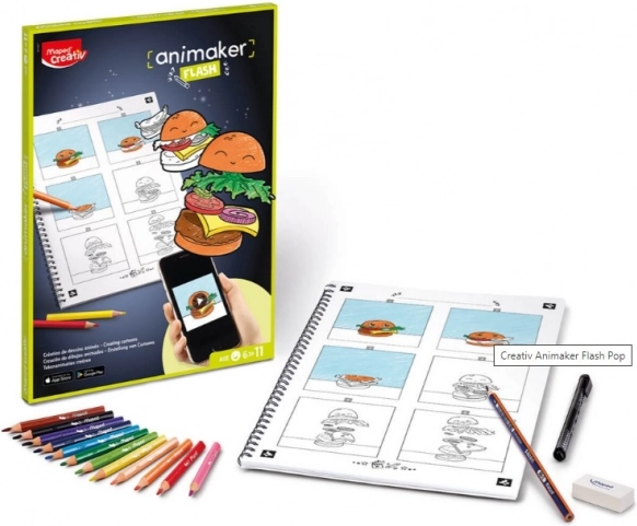 Kreativset für Animationsgestaltung MAPED Creativ Animaker Flash Pop