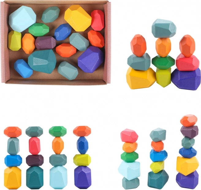 Montessori hölzerne Balance-Steine