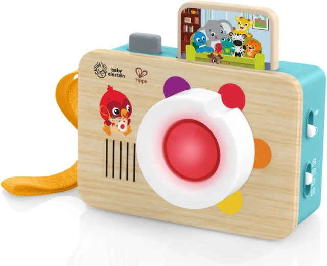 Interaktive hölzerne Kinderkamera BABY EINSTEIN x HAPE, Lichter und Geräusche, 6M+