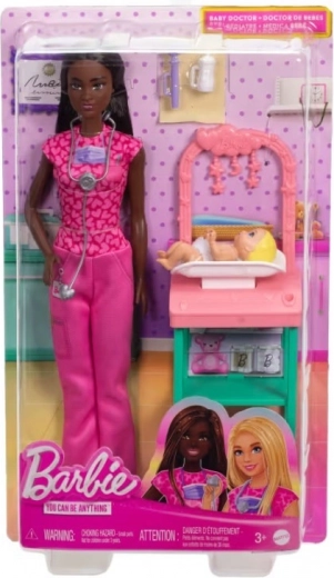 Barbie Kinderärztin mit dunkelbraunen Haaren