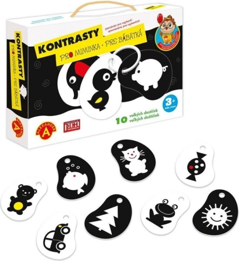 Alexander Kontraste – schwarz‑weiße Stimulationskärtchen für Babys