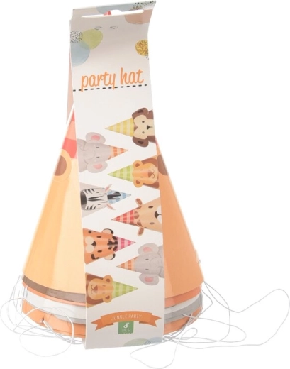 Papier-Partyhütchen Jungle (8 Stk.)