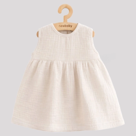 Musselin-Babykleid New Baby Ella Leinen