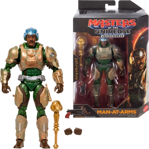 Sammelfigur Mattel Masters of the Universe Chronicles Man-at-Arms 17 cm mit Zubehör