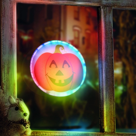 Halloween-Selbstklebe-LED-Dekoration Kürbis RGB