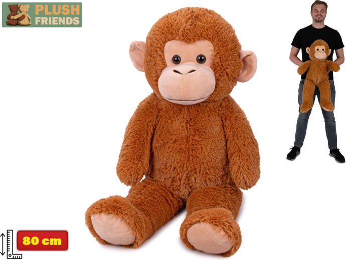 Plüschaffe 80 cm Plush Friends hellbraun