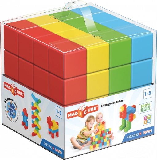 Geomag Magicube bunte magnetische Würfel 64 Teile