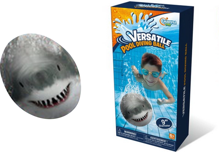Wasserball mit Hai 23 cm
