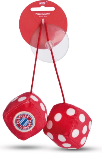 Nici Green Plüschwürfel fürs Auto FC Bayern München 4 cm