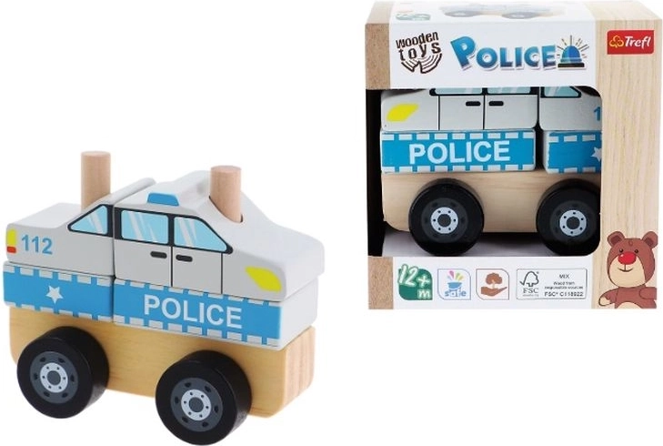 Trefl Holzspielzeug Polizeiauto