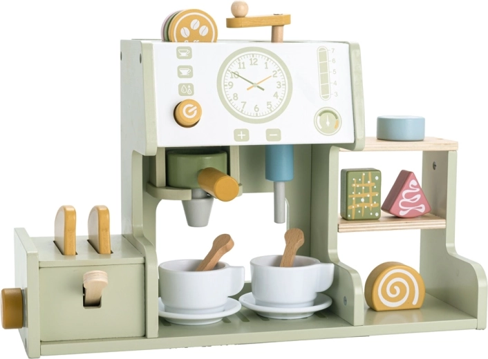 2Kids Toys Holz-Kaffeemaschine mit Toaster