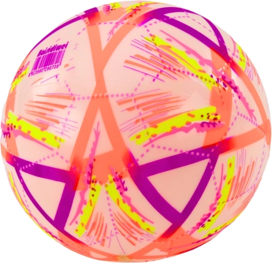 Gummiball leuchtend mit Mustern orange 24 cm