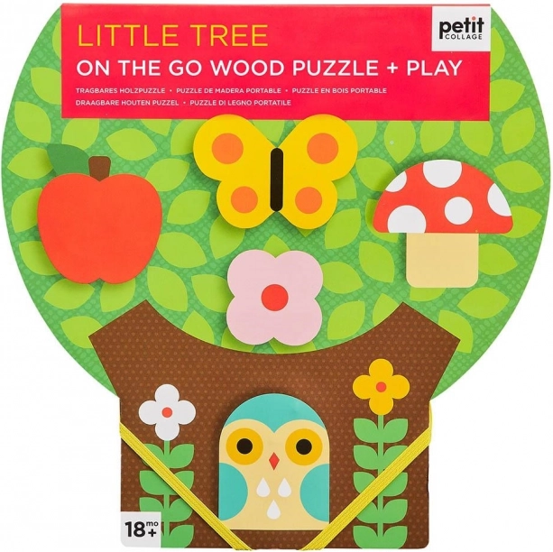 Petit Collage robustes Holzpuzzle Kleiner Baum