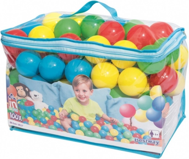 Set aus 100 bunten Bällen für Kinder-Planschbecken und Spielecke BESTWAY
