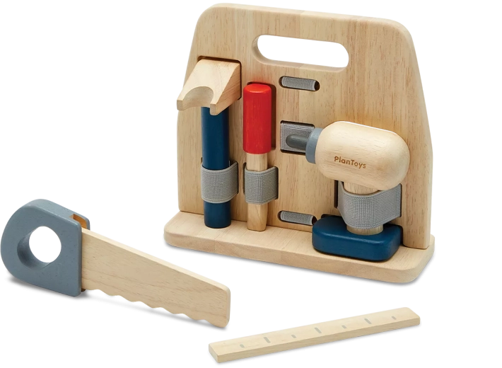 PlanToys Holz-Werkzeugset mit Ständer