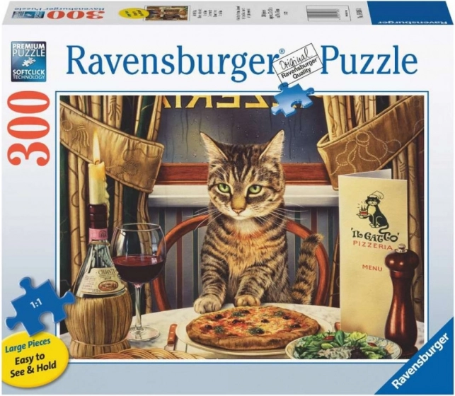 Puzzle 2D Großformat - Abendessen allein 300 Teile