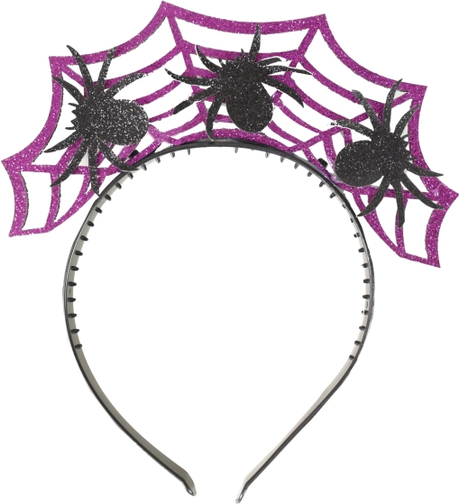 Halloween-Stirnband lila mit Spinne