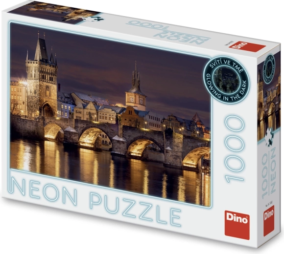 Puzzle Nachtliche Karlsbrücke neon 1000 Teile