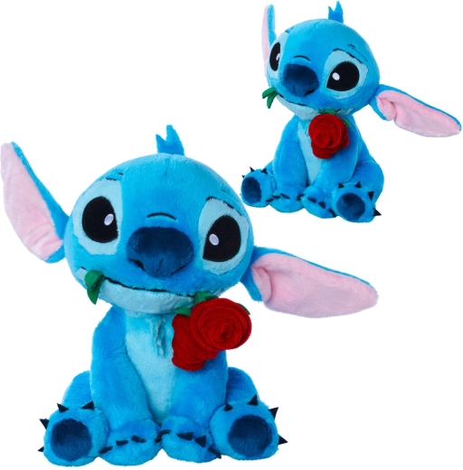 Plüsch-Stitch mit Rose, 25 cm