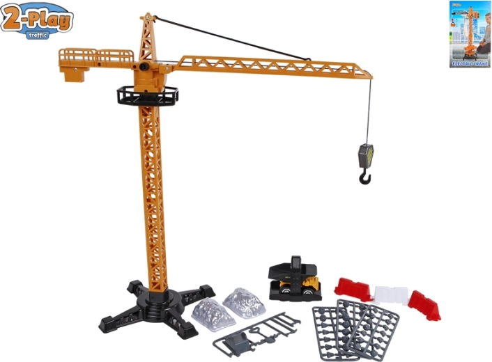 2-Play Kran mit Baustellenfahrzeug und Zubehör 40 cm
