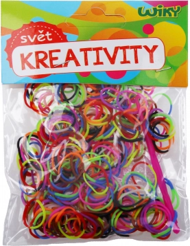 Magische zweifarbige Flechtgummis – Farbmix, 300 Stück mit Zubehör