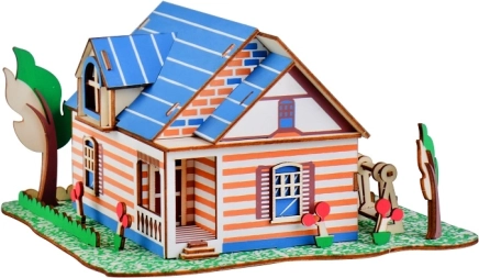 Holz 3D Puzzle Villa in Fontainebleau