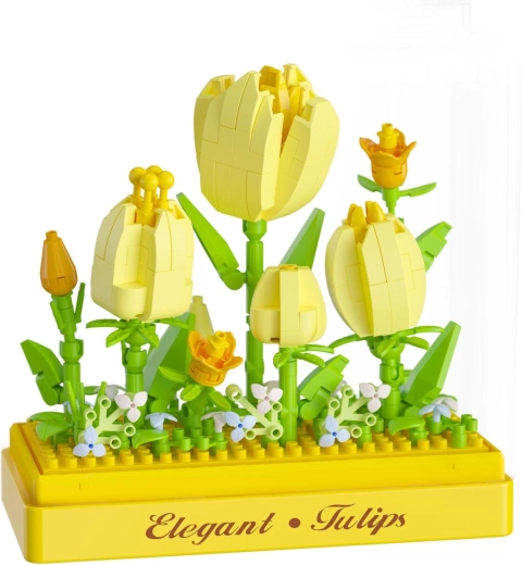 Tulpen aus Bausteinen als Dekoration