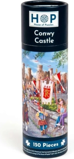 Mini-Puzzle Burg Conwy in einer Tube, 150 Teile