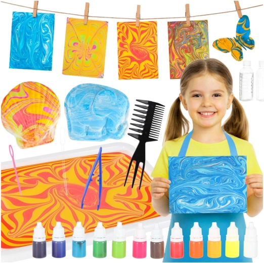 Kreativset zum Ebru-Malerei auf Wasser – 12 Farben